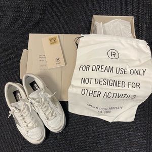 Golden Goose Stardan Size 38, Silver Star, Heel Tab and Accents- So Cute!!